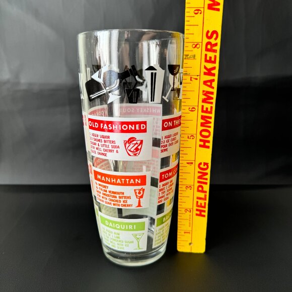 Glass Vintage Cocktail Shaker w/Recipes - Picture 13 of 14